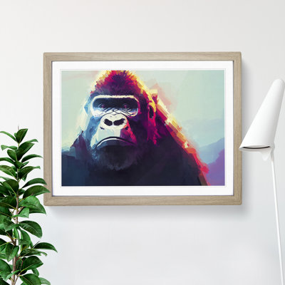 XH1022-4427X Gorilla Art Painting Vol.1 Abstract 1 Piece Single Picture Frame Wall Art