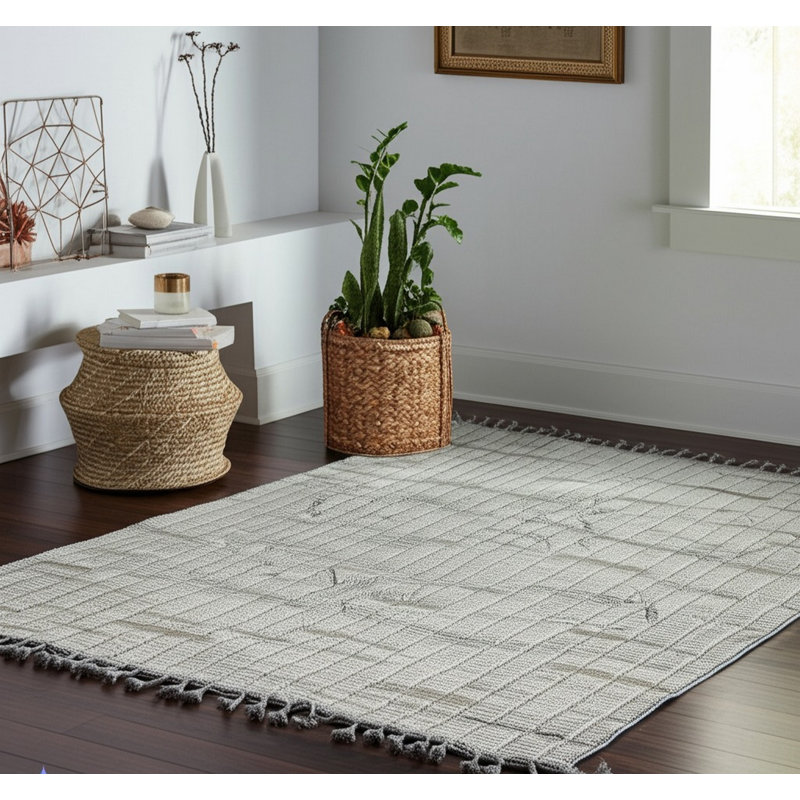 Tapis beige noué à la main Marrakech
