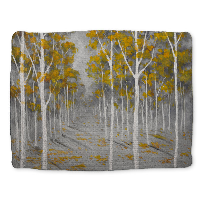 Birch Forest Gray Braided Polyester Placemat | Home Decor