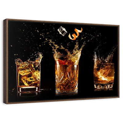 Splashing Whiskey Glass