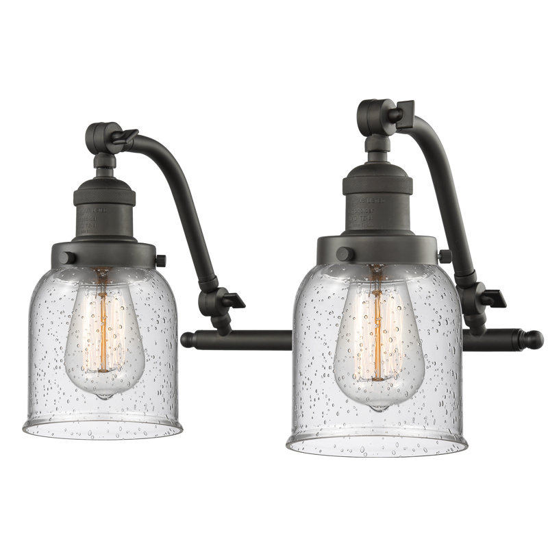 Bonomo 2 - Light Dimmable Vanity Light, Oil Rubbed Bronze, 6 Watt Vinage LED Bulb, Seedy
