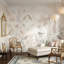 Papier peint blanc sur fond blanc-142473547-142473544