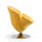Tulip Modern Velvet Upholstered Metal Swivel Barrel Chair in Yellow-293186075