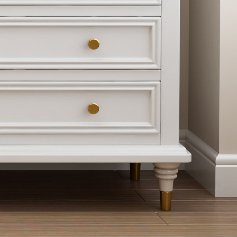Armoire d'appoint en bois manufacturé blanc massif, H 27,95 po x L 33,46 po x l 17,32 po