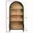 Arched Bookcase with Storage，3-Tier