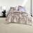 Comfortable Polyester Bedding Set, Floral Taupe Design, Home Relaxation