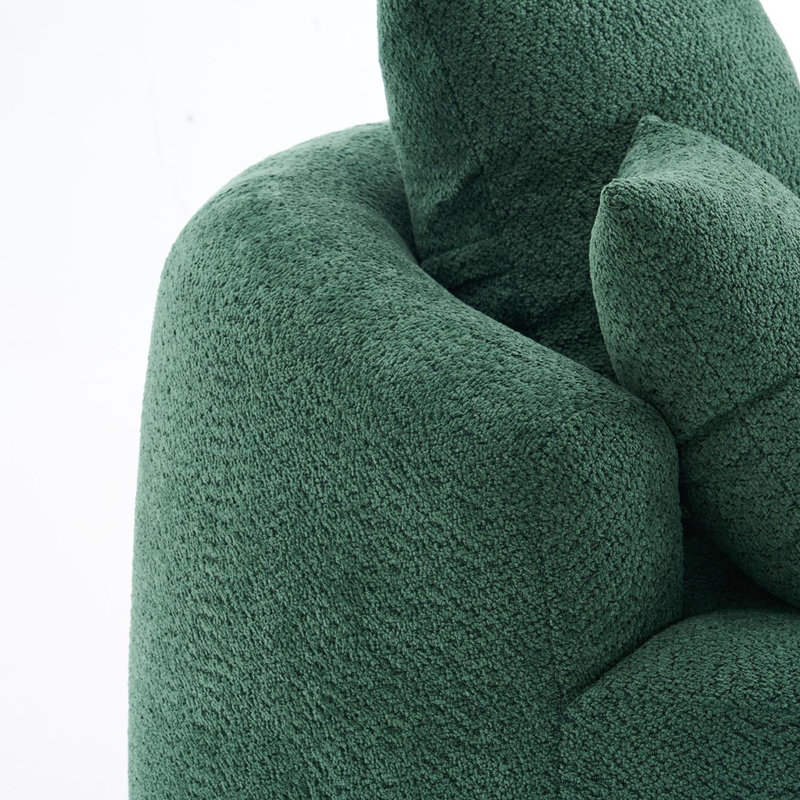 Swivel Barrel Chair, Antique Green