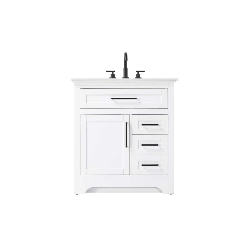Meuble-lavabo simple 32 po blanc, 32", Blanc