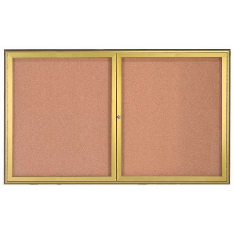 Tableau d'affichage fermé, Or, Deux, H 36 po x l 60 po