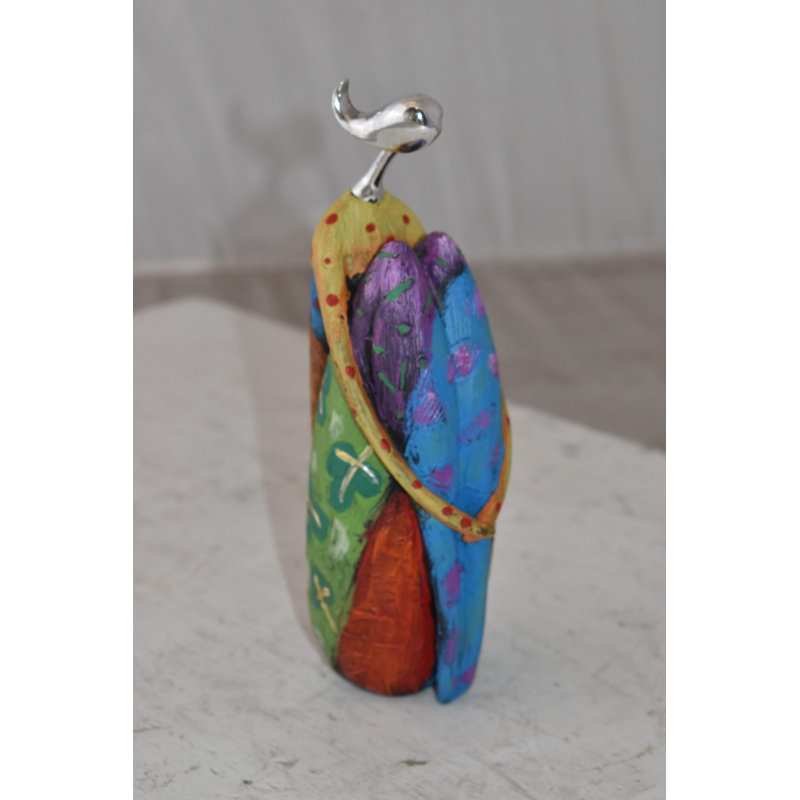 Vollrath Cradled Woman with Silver Head Resin Statue Size: 3" x 3" x 10"H