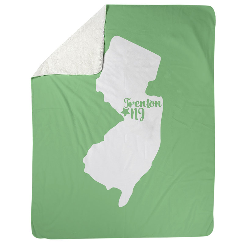 Jeté polaire trenton new jersey, l 52,5 po x L 62,5 po, Vert