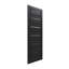 Porte intérieure noire à panneaux 6 panneaux avec porte à panneau de base unie et apprêtée pour chambre à coucher, salon 32 po x 96 po-122948135