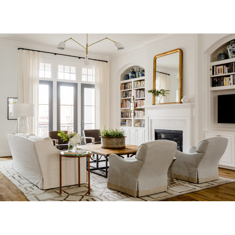 Geometric Area Rug in Gray