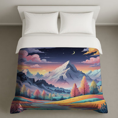 Mountain Landscape With River Duvet Covers