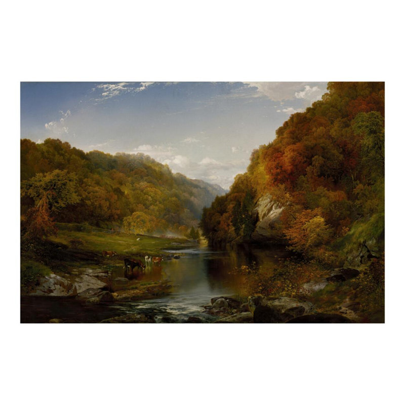 Automne après-midi le Wissahickon par Thomas Moran - Impression giclée, H 16 po x l 20 po