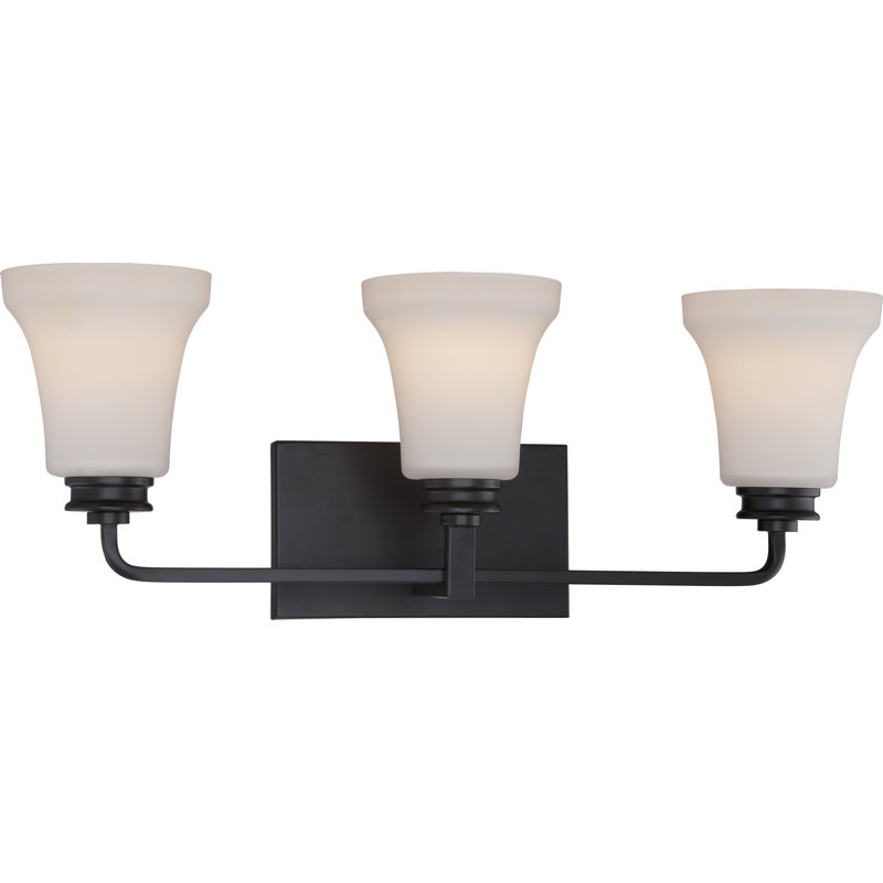 Éclairage pour meuble-lavabo 3 lumières Crainville, Bronze acajou