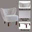 Chaise d'appoint Zusud, sherpa blanc Teddy