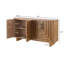 Buffet moderne, armoire de rangement 59 po x 15,75 po x 32,5 po avec 4 portes, panneau de fibres à densité moyenne et placage de frêne avec poignées en métal, finition naturelle, convient au rangement pour la salle à manger / salon-1346928742