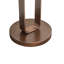 Table d'appoint ronde en bronze antique, plateau ovale ouvert de 39,3 cm (15,46 pouces) avec base profilée.