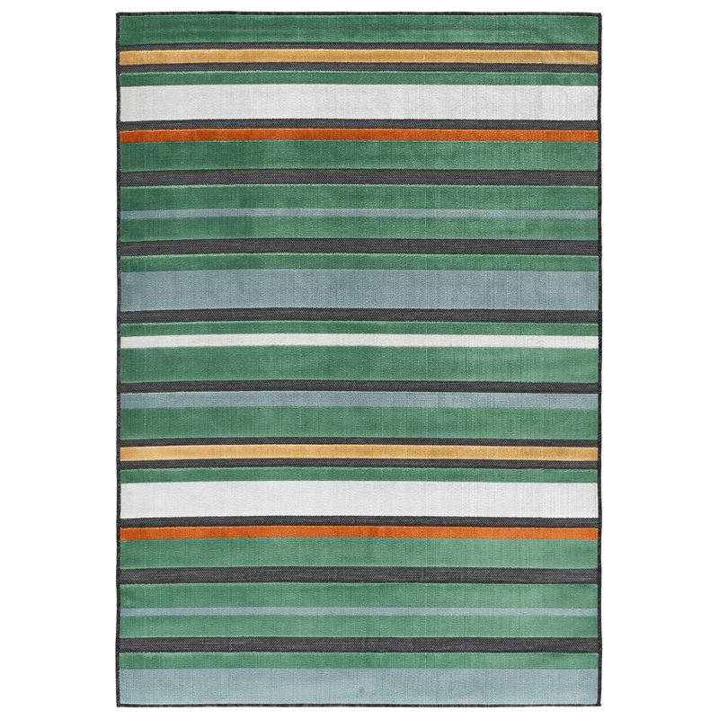 Tapis rayé Cabana 404 pour intérieur/extérieur, Rectangle 4' x 6'