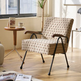 Geometric Patterned Modern Accent Chair,Accent Chair Comfy Single Sofa Side Chair for Living Room Bedroom Hotel, Bedroom