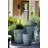 PLANTATOREM Pottery Tall Milano Cone Planters Set of 4 Aegean Green - Elegant Ceramic Design, Drainage Holes with Drip Pan, Long-Lasting for Indoor and Outdoor Use, Stylish D�cor for Home and Garden-1426151756