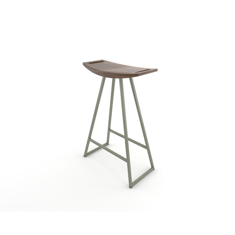 Tabouret de comptoir 24 po Roberts, Noyer, Vert prairie