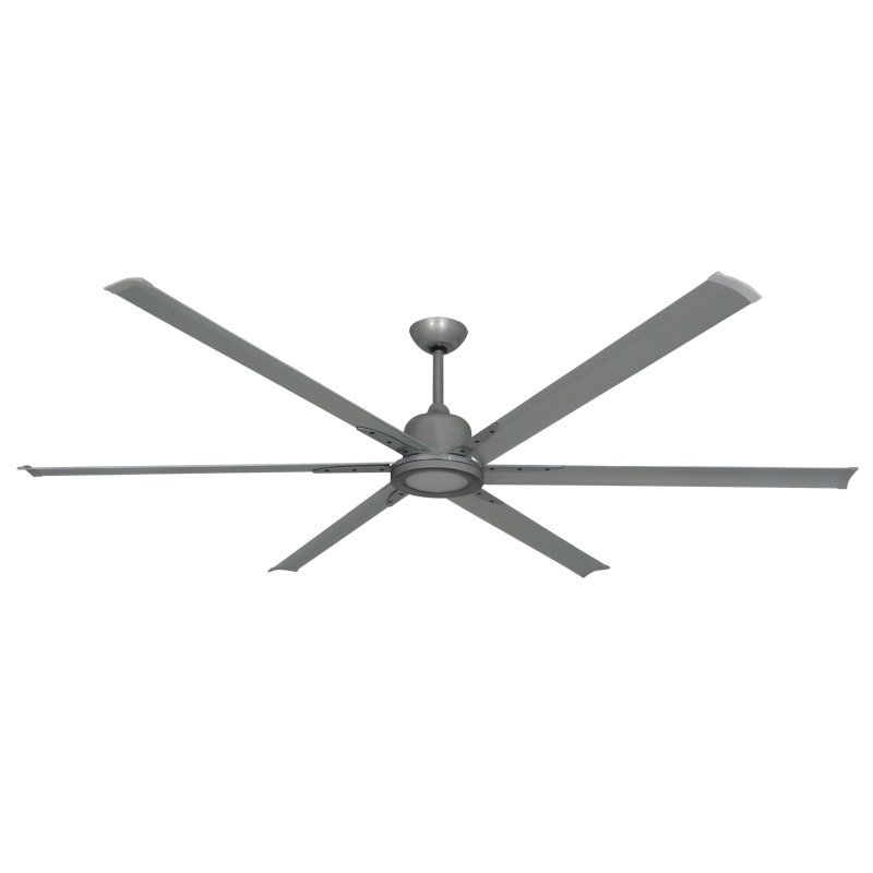 Ventilateur de plafond Kayeleigh II et lumière DEL avec télécommande, 84 po de largeur, Nickel brossé