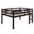 Full Size Bed Frame, Rubber Wood Loft Bed With Ladder, Low Height Design Loft Bed