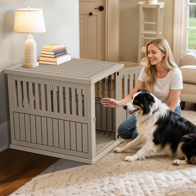 Dog House for Small to Medium Pets, Grey