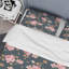 Ensemble de housse de couette en microfibre rose / gris 3 pièces