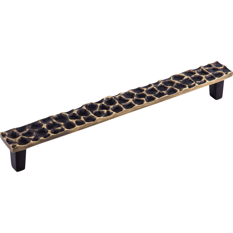 Cobblestone 8 13/16" Center to Center Bar Pull, Brass Antique