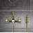 Kingston Brass Heritage Double-Handle 3-Hole Wall-Mount Bridge Kitchen Faucet with Brass Sprayer-93672640