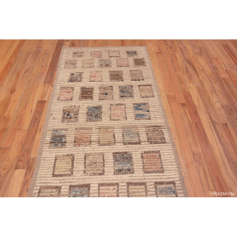 Artsy One-of-a-Kind 3'6" X 12'9" Hand Knotted Area Rug