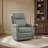 McGuffey Faux Leather Swivel Rocker Recliner with Metal Base-906975155