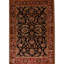 Hand-Knotted High-Quality Black and Red Area Rug