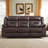 84.6'' Wide Vegan Leather Manual Reclining Sofa, 3-Seater Recliner Couch With Pillow Top Arm-528690399