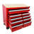 9 DRAWERS MULTIFUNCTIONAL TOOL CART WITH WHEELS AND WOODEN TOP-2002534676