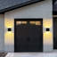 Ensemble de 2 appliques murales à DEL en aluminium, lumière carrée noire moderne et étanche pour éclairage intérieur et extérieur (ensemble de 2)-879909532