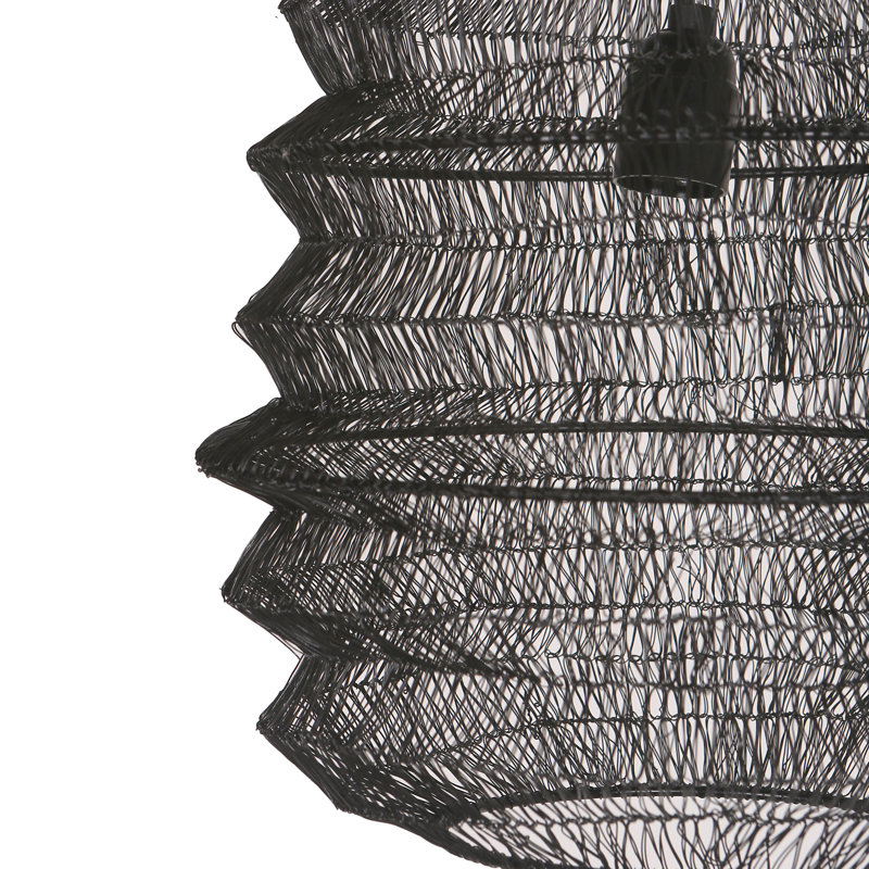Antique Black Handwoven Wire Pendant Light