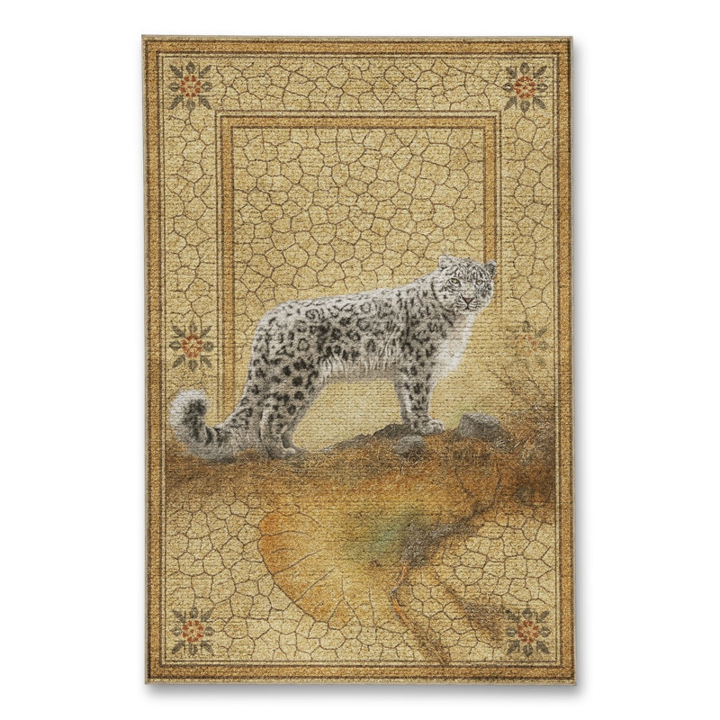 Tapis beige tissé traditionnel Mosso, 3'3" x 4'11"