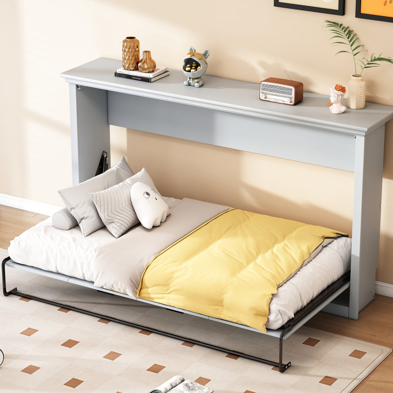 Twin Bed Into Cabinet, Grey - Solid, Space Conscious Fold Robust, Saving