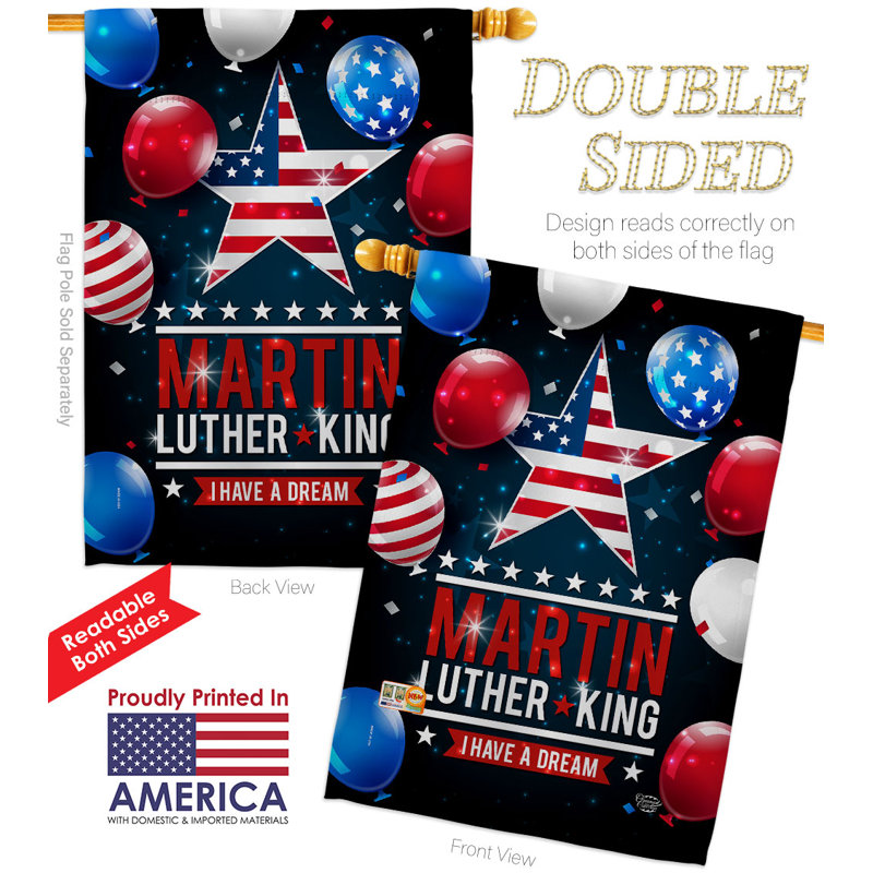 Double Sided 40'' H x 28'' W Polyester Flag Set