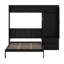 Lit escamotable Farmhouse multifonctionnel avec garde-robe et tiroirs, lit plateforme pliable grand format-132941780