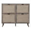 Range-chaussures 4 portes, armoire de rangement pour chaussures moderne autoportante, pour vestibule