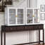 Armoire murale l 56 po avec portes en verre trempé, armoire de présentation murale-130724819