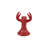 Scarlet Stoneware Lobster Taper Holder