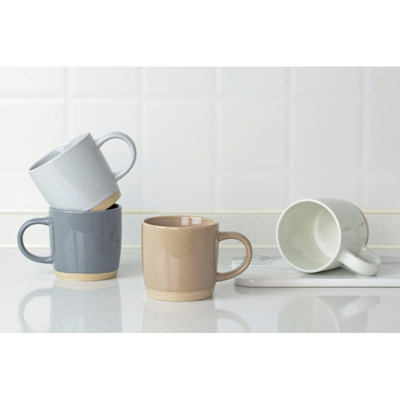 Tasses à café en grès empilables Daytona, Multicolore