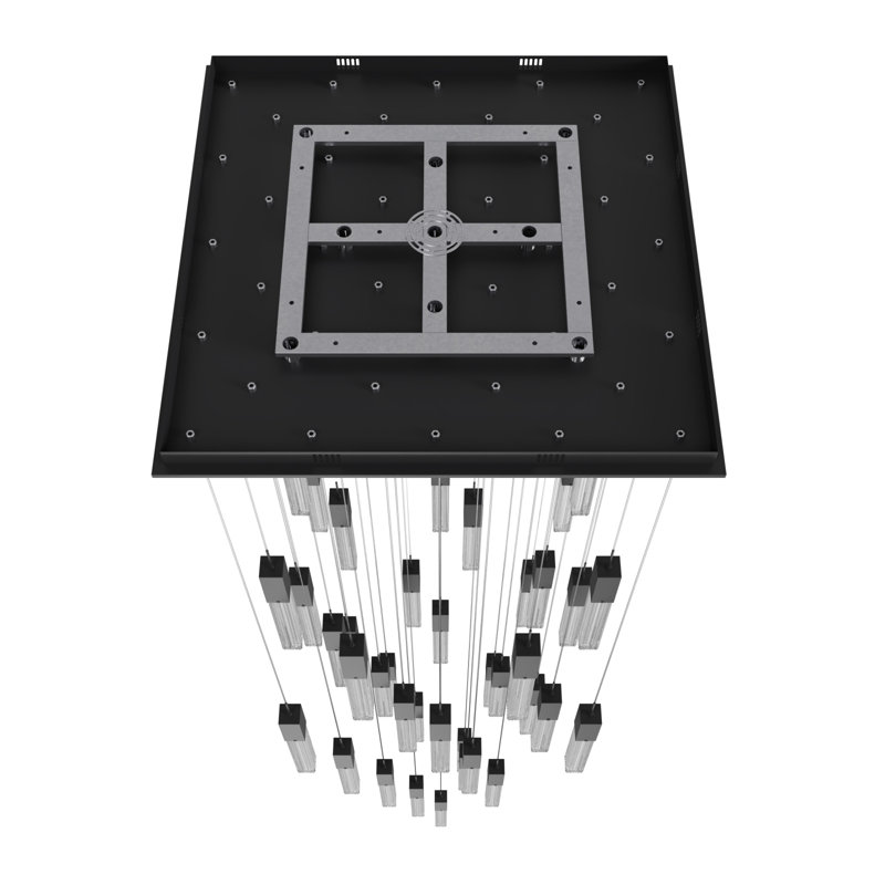 Boa Collection 25 Light Studded Glass Multi Port Pendant, 174" H x 35" W