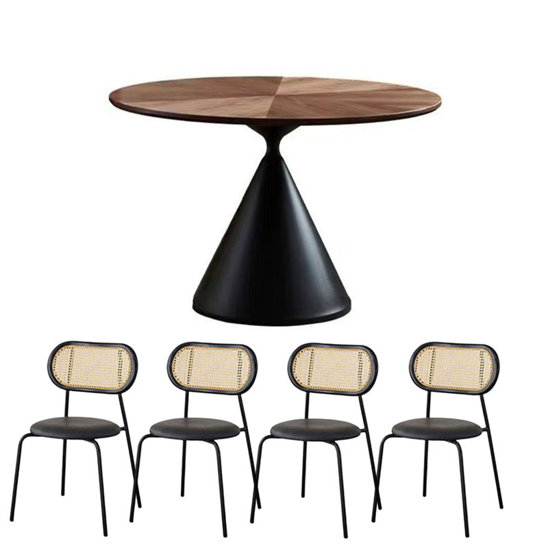 Table de salle à manger Retro Minimalist, H 29,5 po x l 43,3 po x L 43,3 po